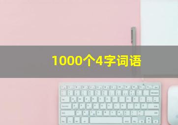 1000个4字词语