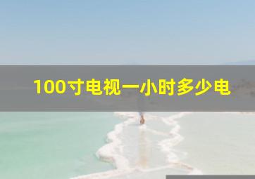 100寸电视一小时多少电