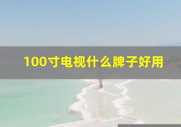 100寸电视什么牌子好用