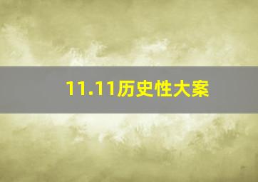 11.11历史性大案