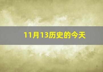 11月13历史的今天