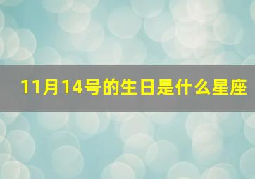 11月14号的生日是什么星座