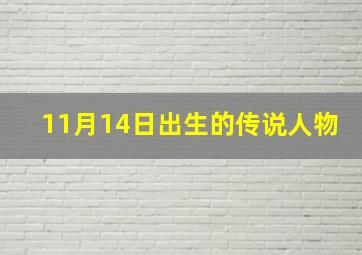 11月14日出生的传说人物