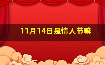 11月14日是情人节嘛