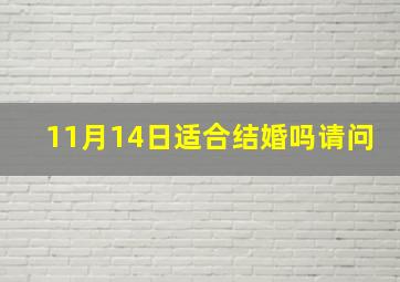 11月14日适合结婚吗请问