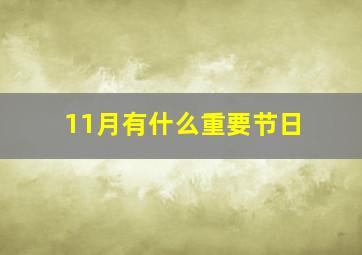 11月有什么重要节日