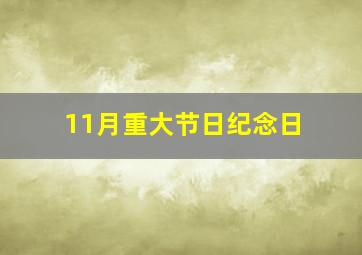 11月重大节日纪念日