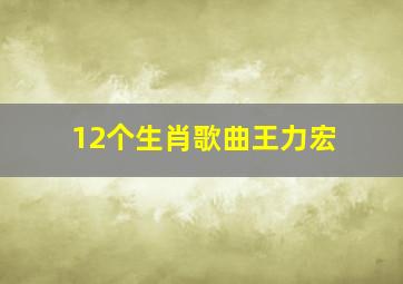 12个生肖歌曲王力宏