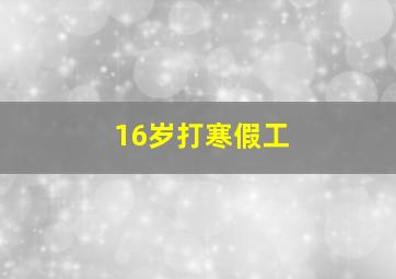 16岁打寒假工