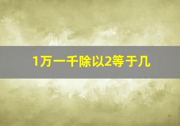 1万一千除以2等于几