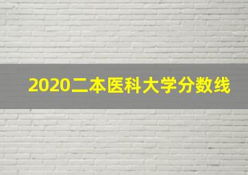 2020二本医科大学分数线