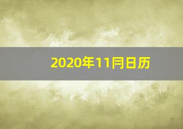 2020年11冃日历