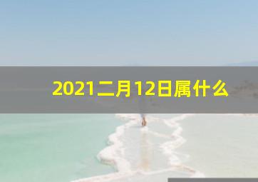 2021二月12日属什么