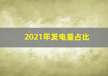 2021年发电量占比