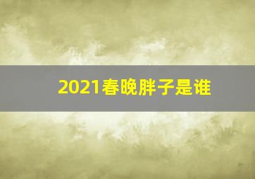 2021春晚胖子是谁