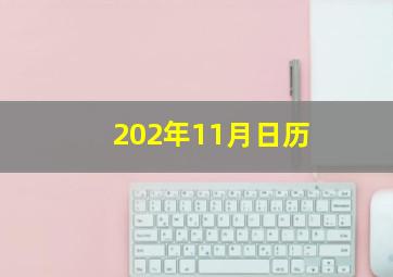 202年11月日历