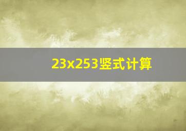 23x253竖式计算