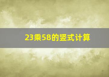 23乘58的竖式计算