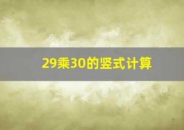 29乘30的竖式计算