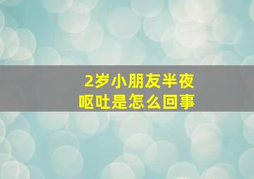 2岁小朋友半夜呕吐是怎么回事