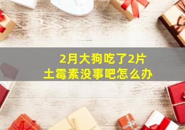 2月大狗吃了2片土霉素没事吧怎么办