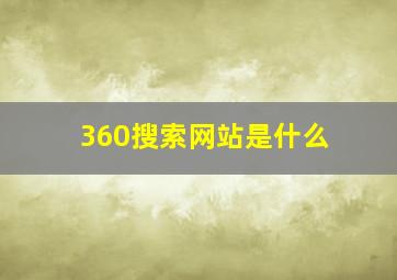 360搜索网站是什么