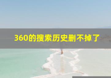 360的搜索历史删不掉了