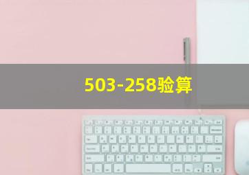 503-258验算