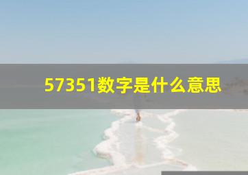 57351数字是什么意思