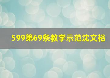 599第69条教学示范沈文裕