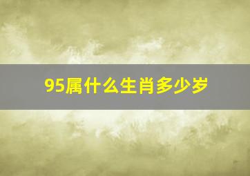 95属什么生肖多少岁