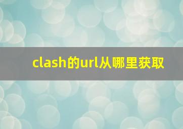 clash的url从哪里获取