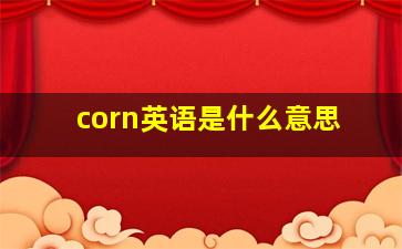 corn英语是什么意思