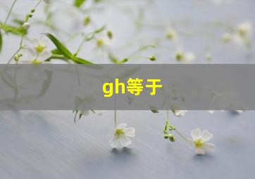 gh等于