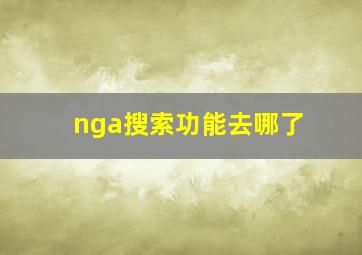 nga搜索功能去哪了