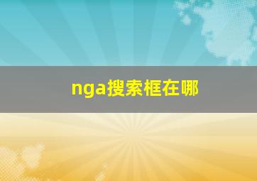 nga搜索框在哪