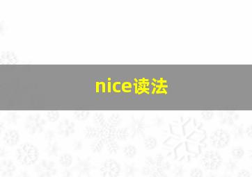 nice读法