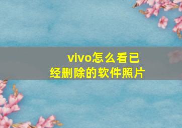 vivo怎么看已经删除的软件照片