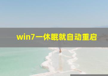 win7一休眠就自动重启