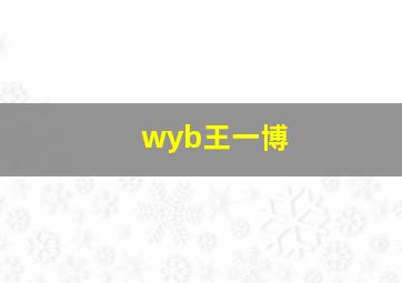 wyb王一博