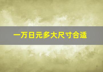 一万日元多大尺寸合适