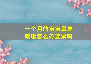 一个月的宝宝鼻塞咳嗽怎么办要紧吗