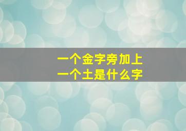 一个金字旁加上一个土是什么字