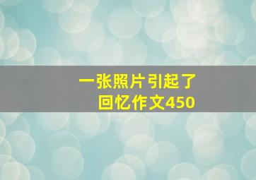 一张照片引起了回忆作文450