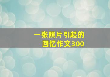 一张照片引起的回忆作文300