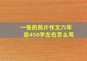 一张的照片作文六年级450字左右怎么写