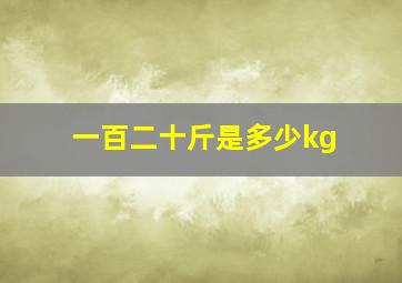 一百二十斤是多少kg