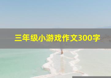 三年级小游戏作文300字