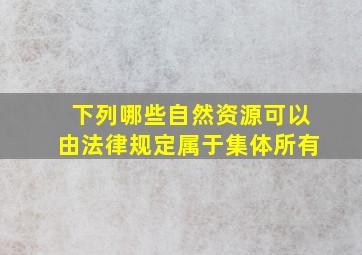 下列哪些自然资源可以由法律规定属于集体所有