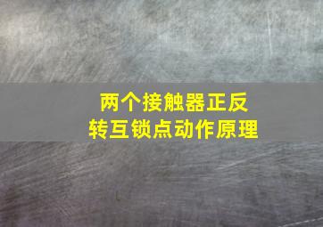 两个接触器正反转互锁点动作原理